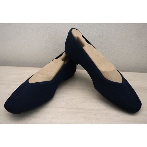 Cleo's x Skechers 159126 Women Sz 8.5 Navy Blue Cleo Square Blissful Soul Flats - Picture 11 of 12